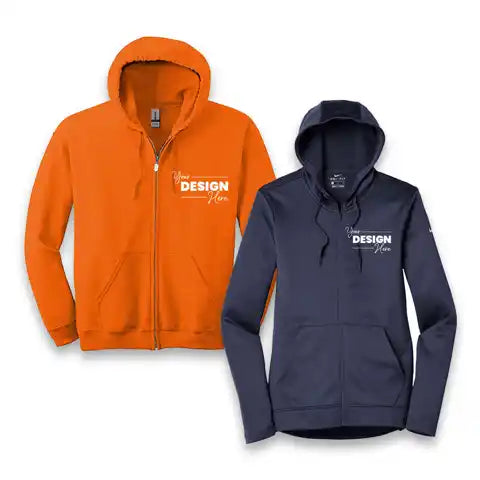 Custom Zip-Up Hoodies for Staff, Teams & Events