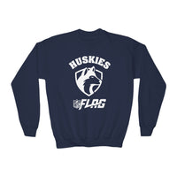 Youth Huskies Flag Football - Unisex Heavy Blend™ Crewneck Sweatshirt Volume | Suamico, WI