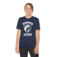 Youth Huskies Flag Football - Moisture Wicking Dri Fit Style Performance Tee Volume | Suamico, WI