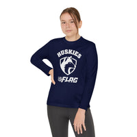 Youth Huskies Flag Football - Unisex Lightweight Long Sleeve Tee - Dri Fit Style Volume | Suamico, WI