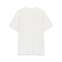 The Printify 2026 Bode Summer Bootcamp - Cali Sunset T-Shirt (DM130 Tri Blend) is a lightweight, plain white short-sleeve tee, displayed from the back against a white background.