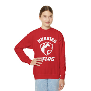 Youth Huskies Flag Football - Unisex Heavy Blend™ Crewneck Sweatshirt Volume | Suamico, WI