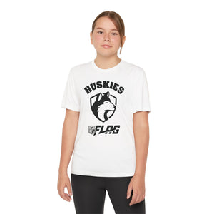 Youth Huskies Flag Football - Moisture Wicking Dri Fit Style Performance Tee Volume | Suamico, WI