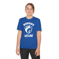 Youth Huskies Flag Football - Moisture Wicking Dri Fit Style Performance Tee Volume | Suamico, WI