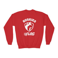 Youth Huskies Flag Football - Unisex Heavy Blend™ Crewneck Sweatshirt Volume | Suamico, WI
