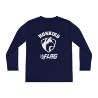 Youth Huskies Flag Football - Unisex Lightweight Long Sleeve Tee - Dri Fit Style Volume | Suamico, WI