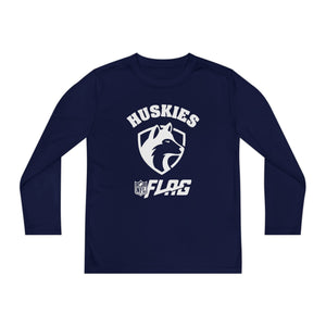 Youth Huskies Flag Football - Unisex Lightweight Long Sleeve Tee - Dri Fit Style Volume | Suamico, WI