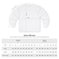 The Printify P Reds Baseball Est. 1978 Unisex Ultra Cotton Long Sleeve Tee Volume features labeled width, length, and sleeve measurements above a size chart (inches/cm) for XS–5XL.
