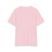 The 2026 Bode Summer Bootcamp - Cali Sunset T-Shirt by Printify is pictured from the back in light pink, featuring short sleeves and crafted from lightweight DM130 Tri Blend fabric for all-day comfort against a plain white background.