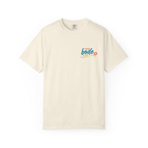 The Summer Camp T-Shirt — 'Life Is Better Together' Beach Can Design by Printify is a soft off-white tee, ideal for summer camp and everyday wear.
