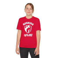 Youth Huskies Flag Football - Moisture Wicking Dri Fit Style Performance Tee Volume | Suamico, WI