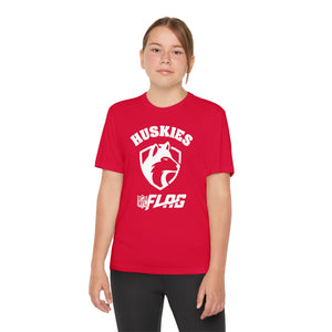 Youth Huskies Flag Football - Moisture Wicking Dri Fit Style Performance Tee Volume | Suamico, WI