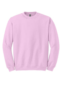 Enjoy cozy comfort with our Gildan Heavy Blend Crewneck Sweatshirt 18000 in pink. Crafted by Gildan, this long-sleeved essential features a crisp white background and is perfect for those who appreciate style and quality in a 50/50 cotton poly blend.