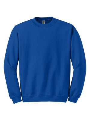 The Gildan Heavy Blend Crewneck Sweatshirt 18000, provided by Gildan and made from a 50/50 cotton-poly blend, is shown against a white background.