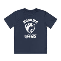 Youth Huskies Flag Football - Moisture Wicking Dri Fit Style Performance Tee Volume | Suamico, WI