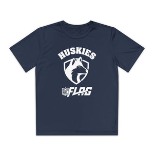 Youth Huskies Flag Football - Moisture Wicking Dri Fit Style Performance Tee Volume | Suamico, WI