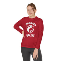 Youth Huskies Flag Football - Unisex Lightweight Long Sleeve Tee - Dri Fit Style Volume | Suamico, WI