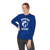 Youth Huskies Flag Football - Unisex Lightweight Long Sleeve Tee - Dri Fit Style Volume | Suamico, WI