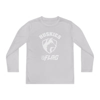 Youth Huskies Flag Football - Unisex Lightweight Long Sleeve Tee - Dri Fit Style Volume | Suamico, WI