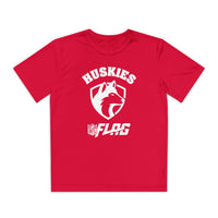 Youth Huskies Flag Football - Moisture Wicking Dri Fit Style Performance Tee Volume | Suamico, WI