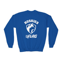 Youth Huskies Flag Football - Unisex Heavy Blend™ Crewneck Sweatshirt Volume | Suamico, WI