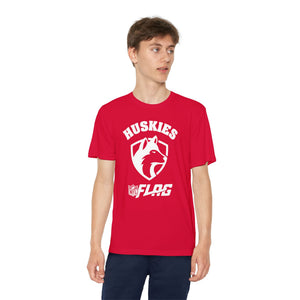 Youth Huskies Flag Football - Moisture Wicking Dri Fit Style Performance Tee Volume | Suamico, WI