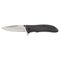The Bison River Custom Laser Engraved 4 1/4" Everyday Carry Knife features a stainless steel blade and black handle—ideal for corporate gifts or giveaways and available with your custom engraving for a personalized touch.