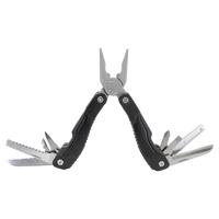 Custom Laser Engraved Bison River 4" Black 13 Function Multi Tool with Nylon Sheath