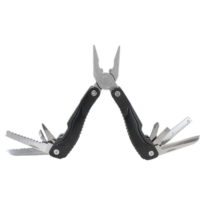Custom Laser Engraved Bison River 4" Black 13 Function Multi Tool with Nylon Sheath