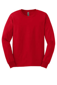 A pack of 36 Gildan 2400 long sleeve crewneck shirts, made from 100% US cotton with custom screen printed logo, is shown against a white background.