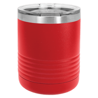 Red Kodiak Coolers 10 oz Tumbler Cup with Lid - Laser Engraved Logo Included! - No Setup Fees, perfect as a promotional gift, isolated on a white background.