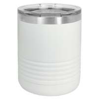 Kodiak Coolers 10 oz Tumbler Cup with Lid - Laser Engraved Logo Included! - No Setup Fees, featuring a custom logo, displayed on a white background.