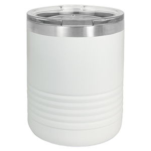 Kodiak Coolers 10 oz Tumbler Cup with Lid - Laser Engraved Logo Included! - No Setup Fees, featuring a custom logo, displayed on a white background.