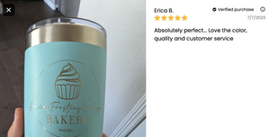 A person is holding a tumbler with Priority Processing - Expedite Your Order for Faster Production (1-3 Day - Production) by Kodiak Wholesale on it, trying to solve a problem.