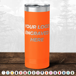Custom Drinkware Engraved with your Logo or Design - Front Side Logo Included - HUGE LABOR DAY SALE