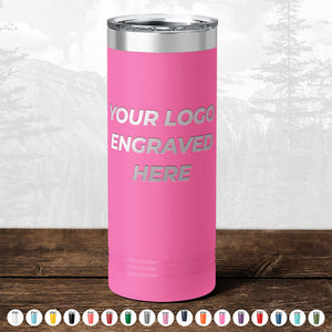 Custom Drinkware Engraved with your Logo or Design - Front Side Logo Included - HUGE LABOR DAY SALE
