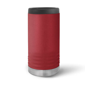 A Kodiak Coolers stainless steel can cooler with your custom logo laser engraved on it.