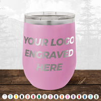 Introducing the Kodiak Coolers Custom Drinkware, beautifully engraved with your logo or design on the front. This pink insulated tumbler comes with a sleek silver lid and features the text "YOUR LOGO ENGRAVED HERE." Ideal for custom mugs or as a promotional gift. Check out various color options displayed at the bottom. Don't miss our HUGE LABOR DAY SALE - ENDS TODAY!