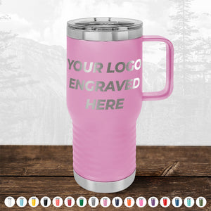 Custom Drinkware Engraved with your Logo or Design - Front Side Logo Included - HUGE LABOR DAY SALE