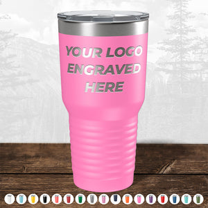 Custom Drinkware Engraved with your Logo or Design - Front Side Logo Included - HUGE LABOR DAY SALE