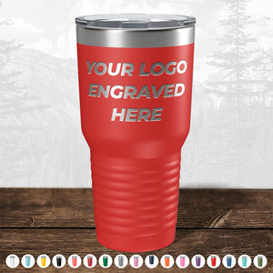 Custom Drinkware Engraved with your Logo or Design - Front Side Logo Included - HUGE LABOR DAY SALE