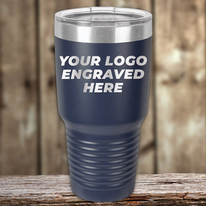 A Kodiak Coolers Custom Tumblers 30 oz with your Logo or Design Engraved - Special Bulk Wholesale Volume Pricing, featuring your logo engraved on it.