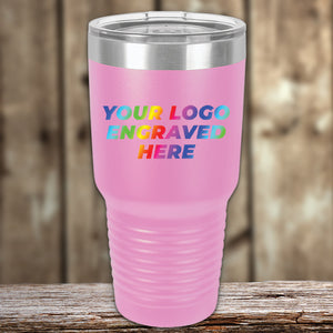 A Kodiak Coolers custom tumbler with your logo engraved on it.