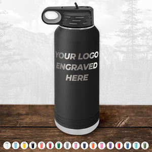 Custom Drinkware Engraved with your Logo or Design - Front Side Logo Included - HUGE LABOR DAY SALE