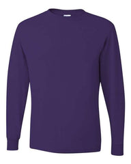 A JERZEES Midweight Dri-Power Long Sleeve 50/50 T-Shirt made with a cotton/polyester blend.