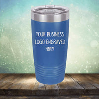 A blue Kodiak Coolers tumbler that showcases your business logo as a Custom Logo 20 oz Tumblers - SPECIAL OFFER - Front side Logo Included f promotional gift.