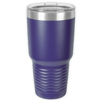 The Kodiak Coolers BLANK ITEM - Insulated 30 oz Tumbler features purple stainless steel, a clear plastic lid, and a textured grip—ideal for creating custom or personalized mugs with your unique style.