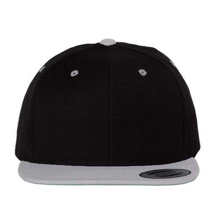 A YP Classics 6089 Premium Flat Bill Snapback Cap on a white background.