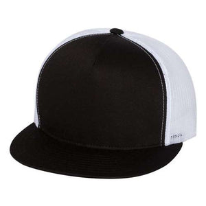 A YP Classics 5089M Five-Panel Classic Trucker Cap on a white background.