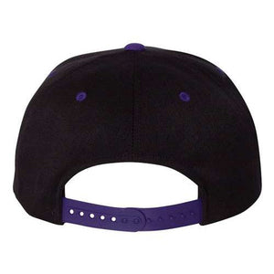 A Flexfit 110 Flat Bill Snapback Hat on a white background.